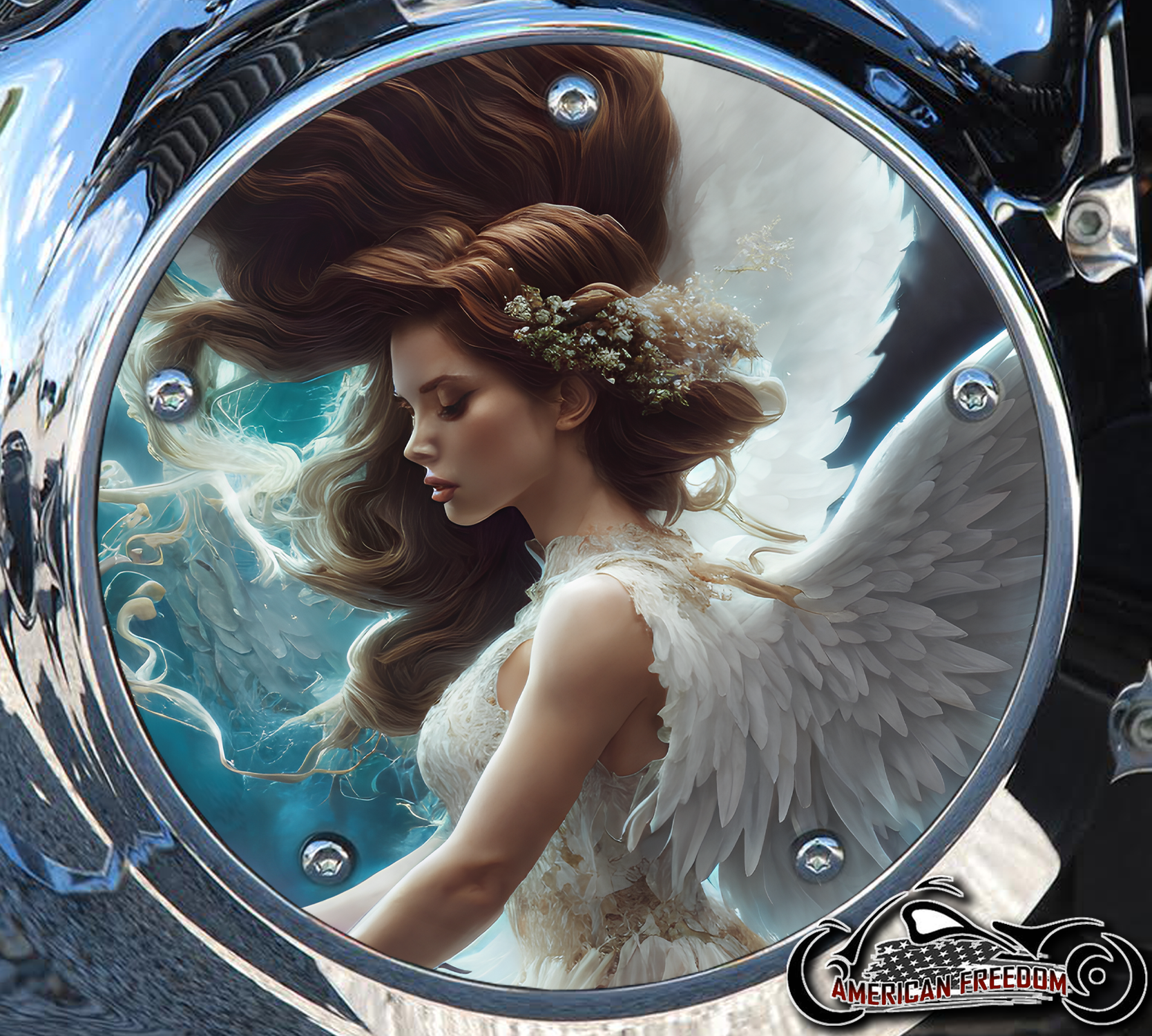 Custom Derby Cover - Floating Angel